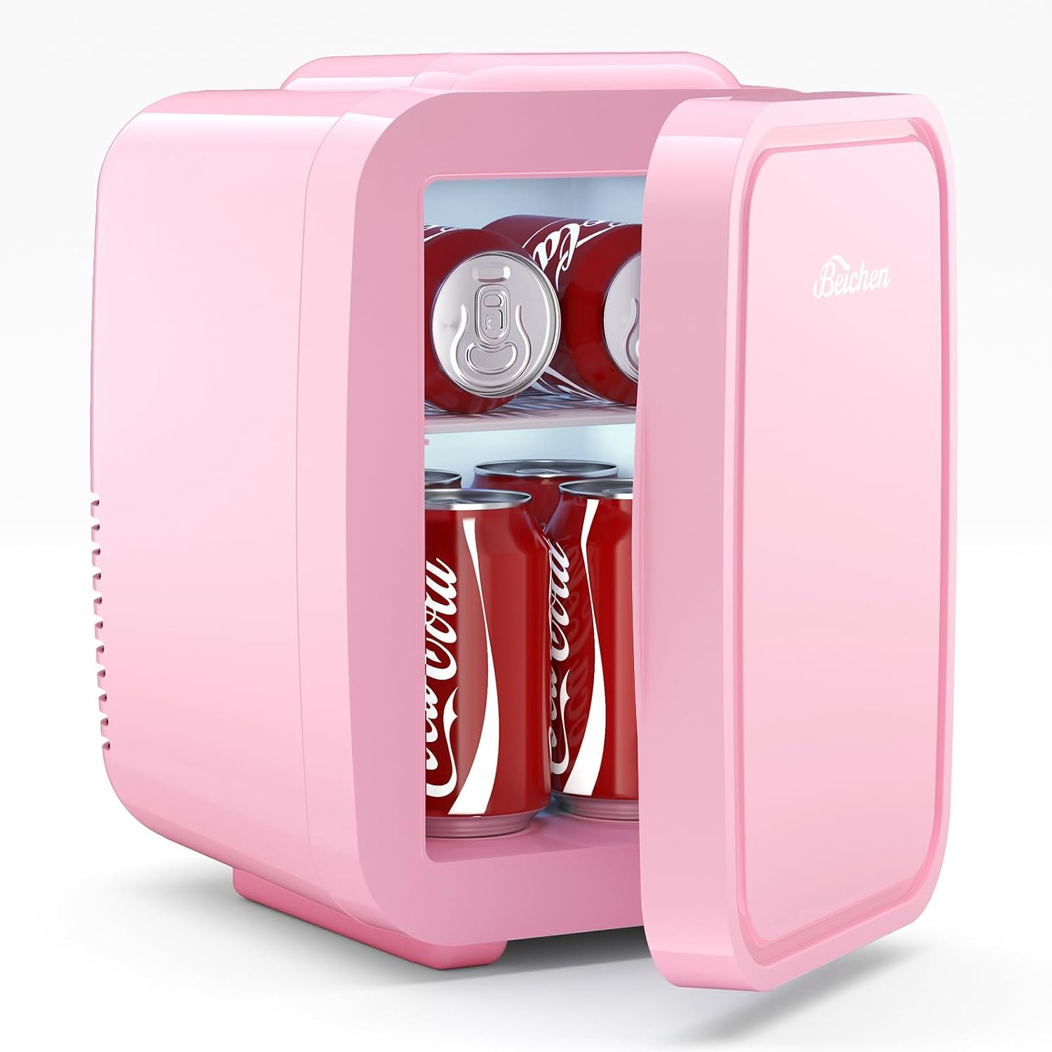 Mini Fridge 4 Liter/6 Can Portable Compact Refrigerator | for Bedroom Office Dorm Car, Fast Cooling, Low Noise, 100-125V AC/5-12V USB, for Skincare, Food, Drinks(Black)